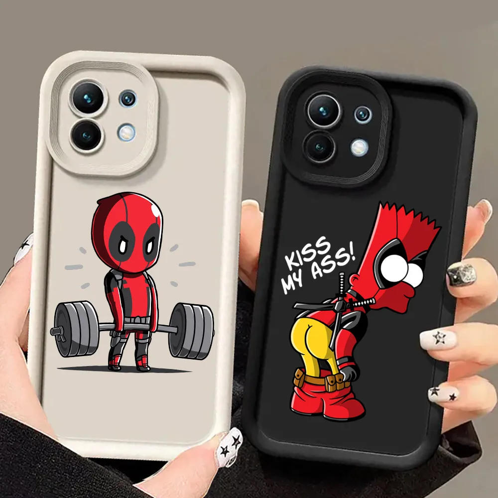 Phone Case For Xiaomi 14T 14 13T Pro 12 13 11 Lite POCO F3 F5 X3 X5 X6 M5s M6 Pro Cover Cartoon Ironman Deadpool Marvel Comics