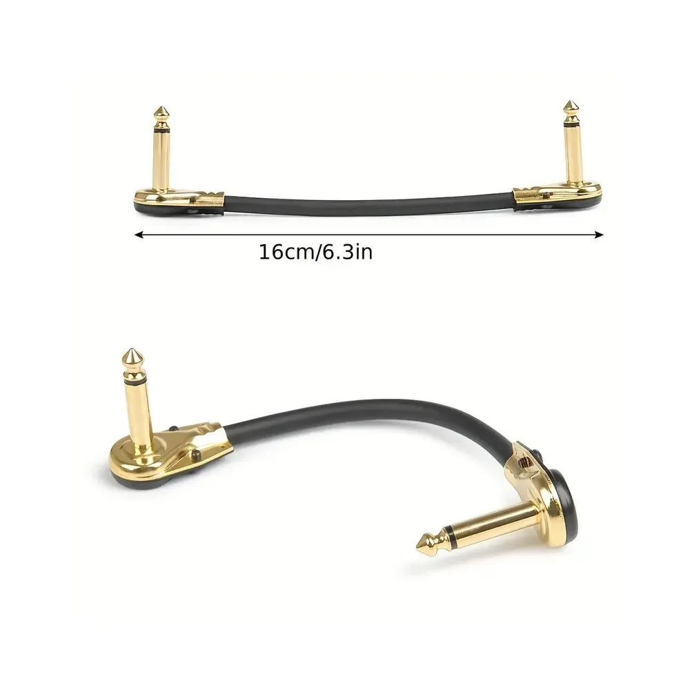 

Guitar Cable 6 Pack OFC Copper Gold Plated Right Angle for Guitar Bass Instrument Low Noise Flexible Durable