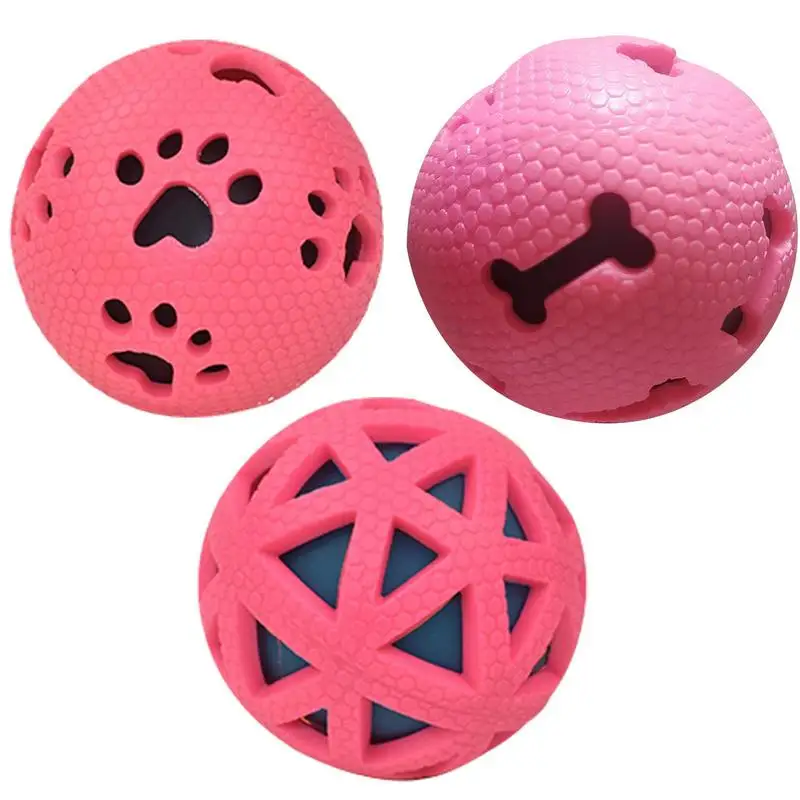 

Dog Toy Ball Dog Fetch Ball Treat Dispenser Fun Sounds Interactive Dog Toys Puppy Birthday Gifts Elastic Dog Balls For Dogs