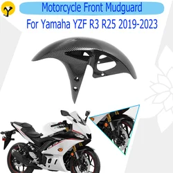Motorcycle Front Fenders Yamaha YZF R3 R25 Motorcycle 2019 2020 2021 2022 2023 Splash Guards ABS Carbon Fiber