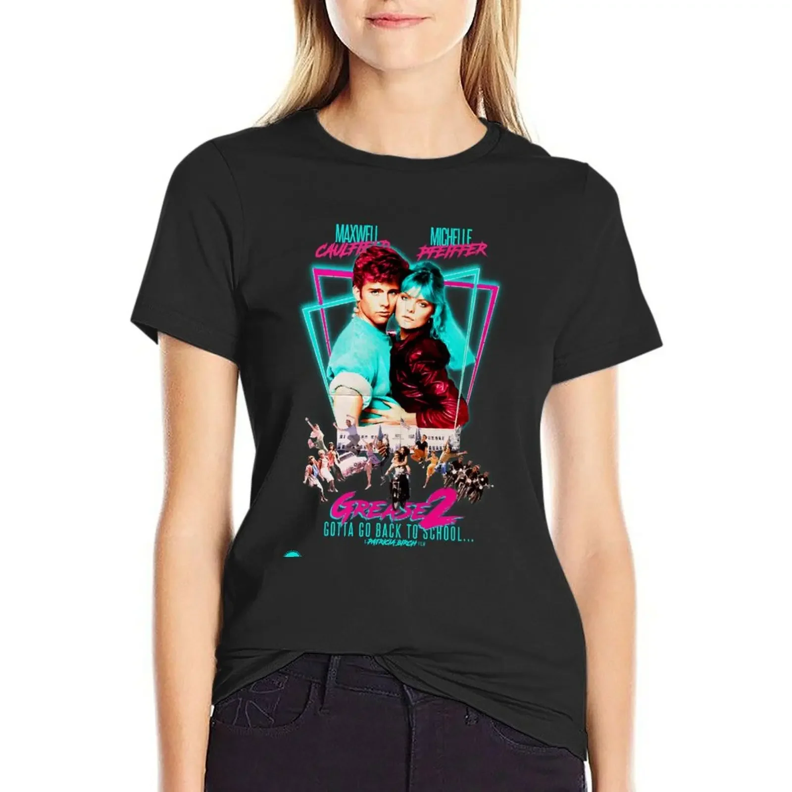 

Neon 80&x27;s GREASE 2 T-Shirt shirts graphic tees cute clothes sublime sports fans Woman T-shirts