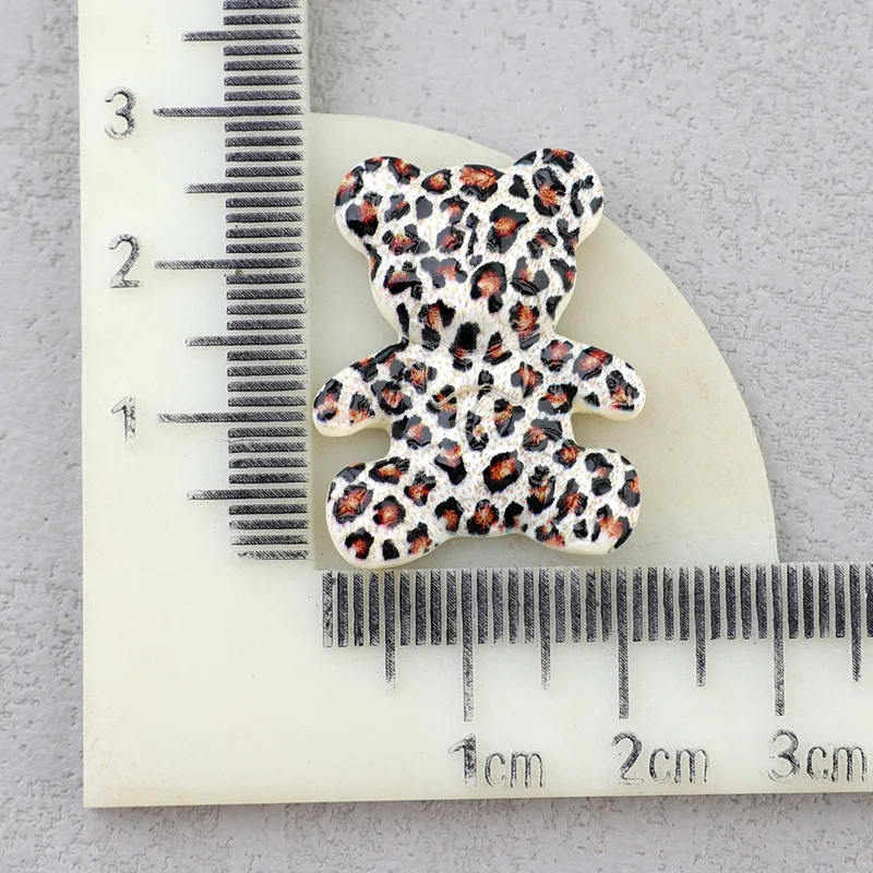10Pcs Leopard Liebe Fliege Bär Kaninchen Fünf Blütenblätter Blume Harz Dekor Kunststoff Junk Telefon Fall Diy Handwerk Haar Zubehör