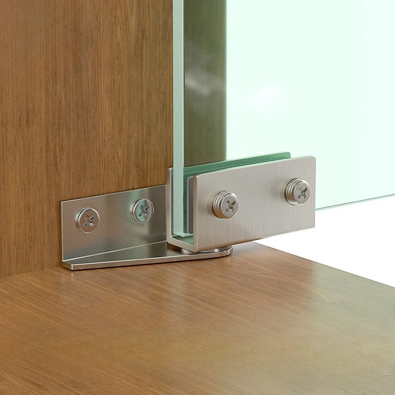 

No Drilling Glass Hinge Side Mount Clamp Pet Cabinet Glass Clip Magnetic Touch Display Cabinet Wine Cabinet Hinge furniture