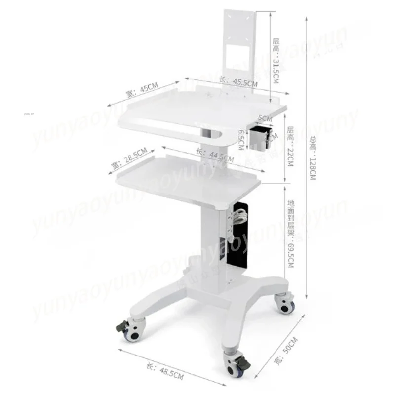 Dental Mobile Mouth Scan Trolley Multifunctional Instrument Instrument Trolley Oral Notebook Medical Display Table