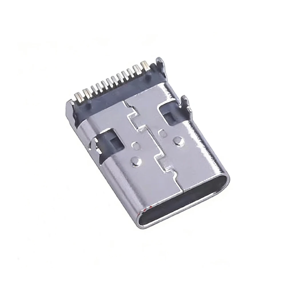 TYPE-C16Pin Female Base Board Four Leg Insertion Board Horizontal Surface Mount Female Head 16P Extended Version
