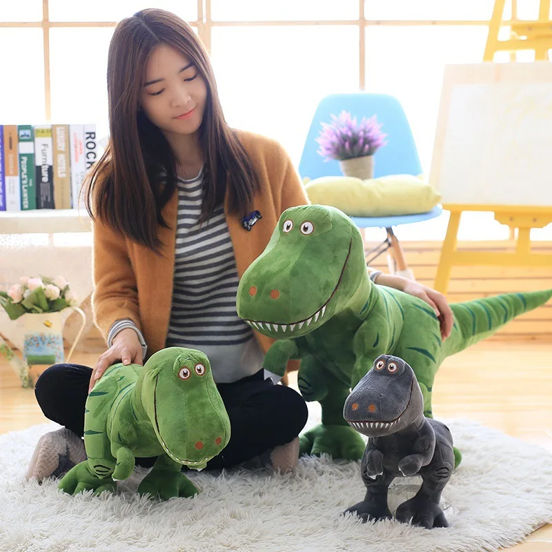 Huge Dinosaur Plush Realistic T-Rex Triceratops Stuffed Animal for - Soft Pillow Gift Pillows for Bedroom Cushion