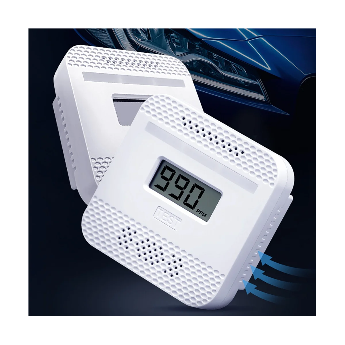 Детектор угарного газа, сигнализация угарного газа с цифровым дисплеем, домашняя сигнализация безопасности, сменные батареи