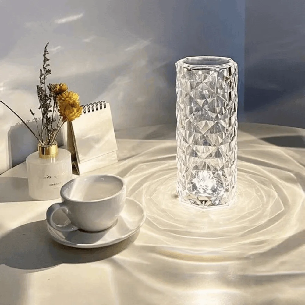 

Crystals-Like Diamonds Table Lamp Rgb Rose Light Touch Lamp Change Color Light for Bedroom/Living Room/Party Dinner Home Decor