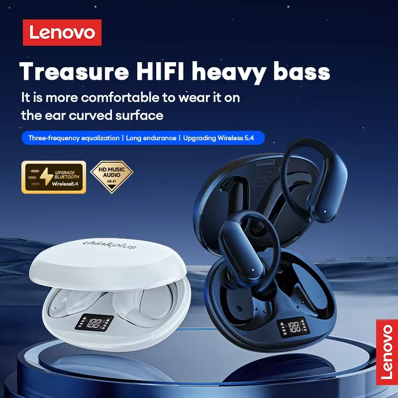 

Choice Lenovo XT55 OWS Bluetooth 5.4 Headset Long Endurance HiFi Stereo Sound Headphones Noise Reduction Wireless Sport Earphone