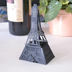 Quinceanera Birthday Supplies Laser Cut Personalized Wedding Eiffel Tower Party Candy Box
