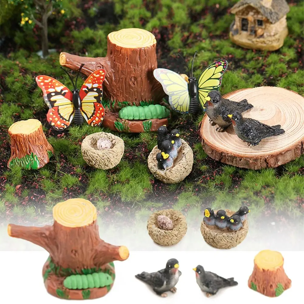 

Multicolor Miniature Birds Figurines Fairy Garden Ornament Home Decoration Micro Swallow Model Accessories Landscape Making