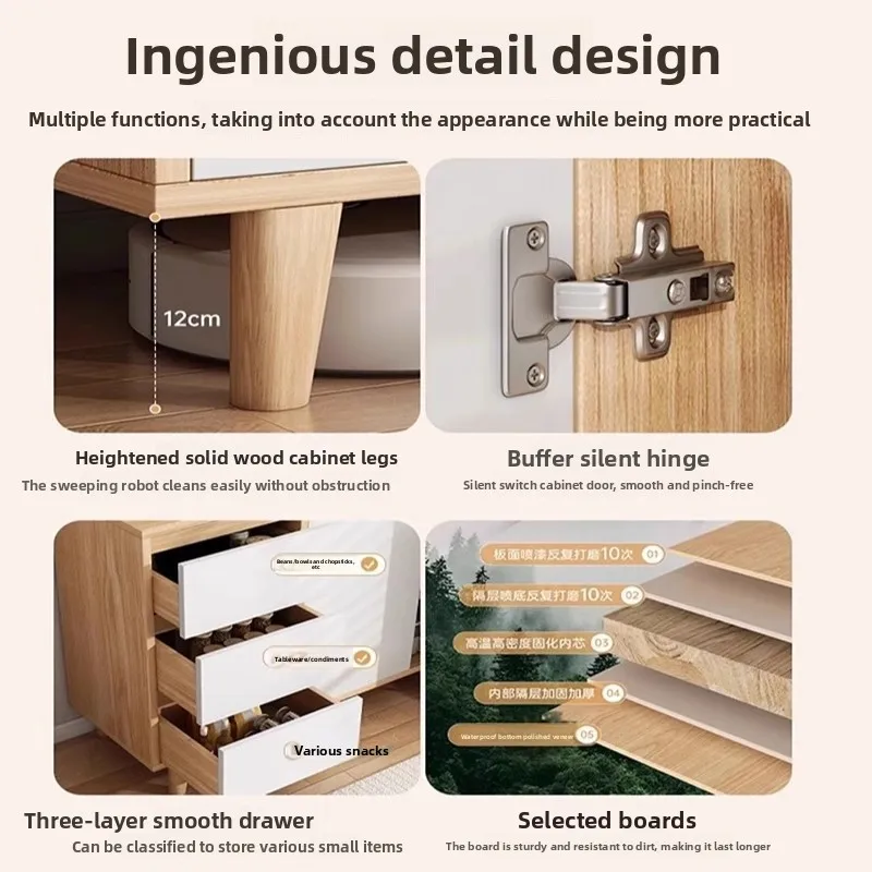 خزانة جانبية لتناول الطعام على الحائط، شقة صغيرة، خزانة متكاملة، خزانة شاي، خزانة منزلية #4