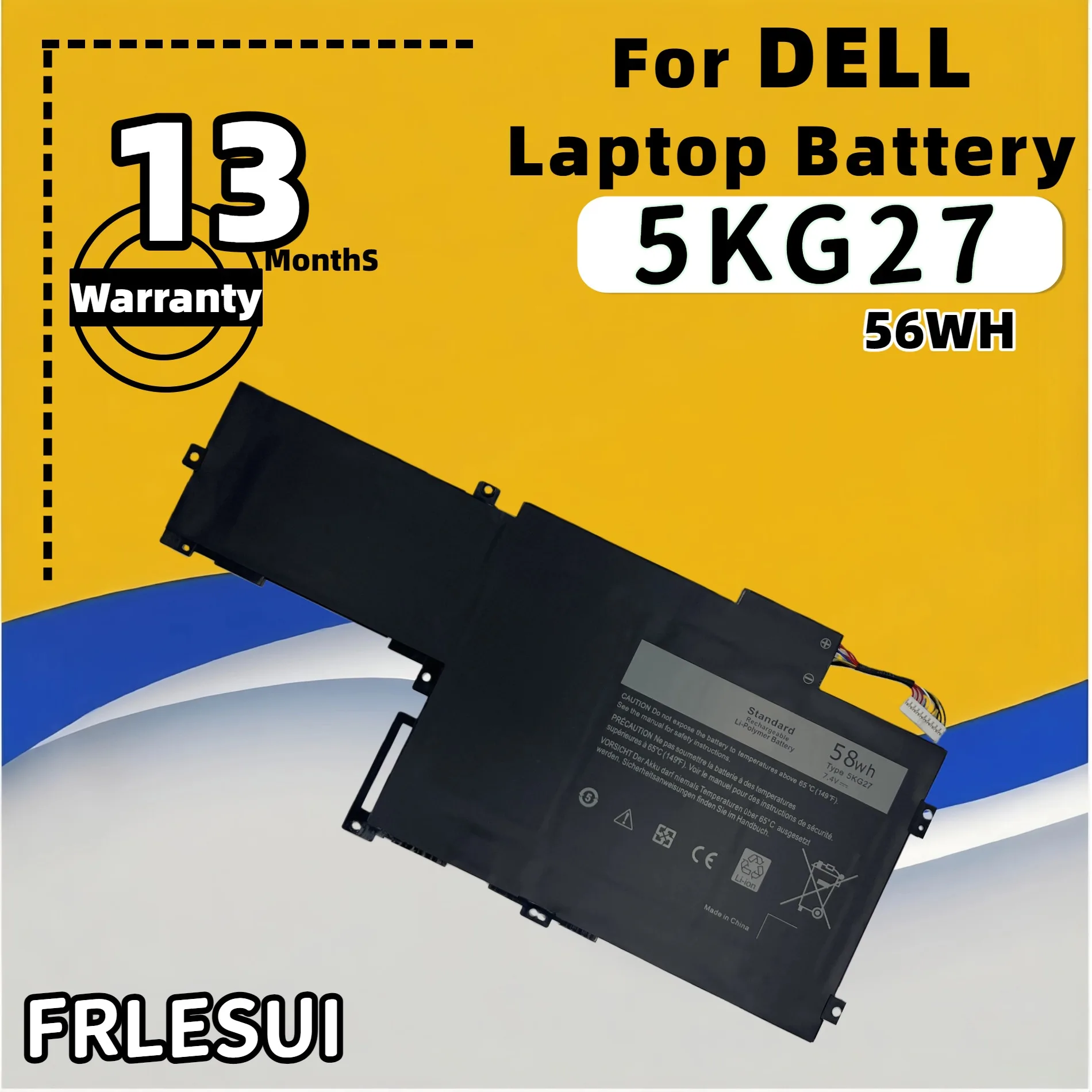 

Аккумулятор FRLESUI 5KG27 для DELL Inspiron 14 7000 Series 7437 N7437 14HD-1508 / Ins14HD-1508 58 Вт·ч, гарантия 13 месяцев