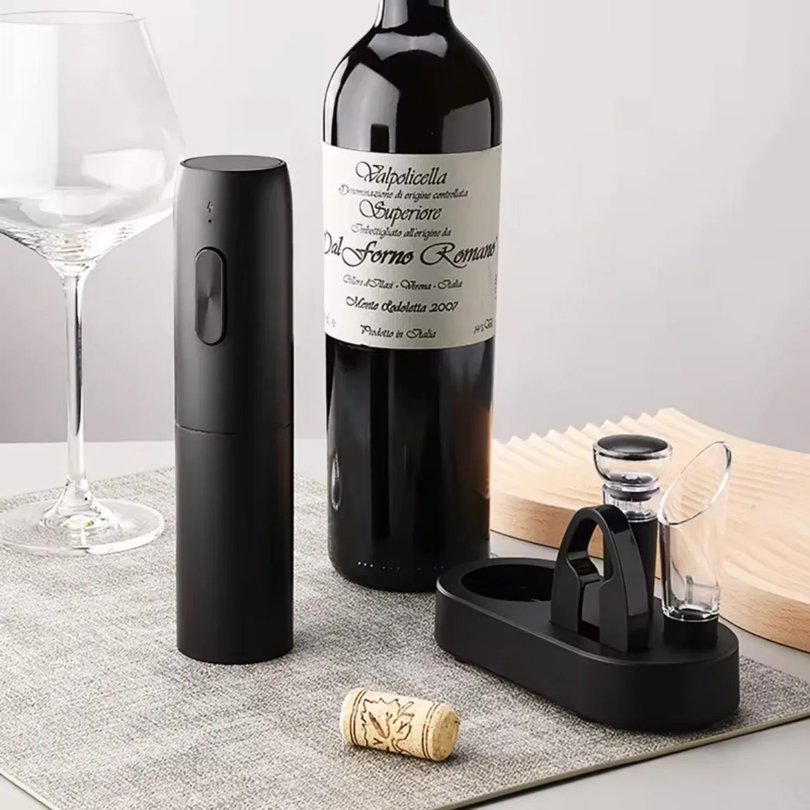 1pc/4-in-1 Electric Wine Bottle Opener Automatic Red Wine Corkscrew Wine Opener Wine Tools Kitchen Products Performance Plastic
