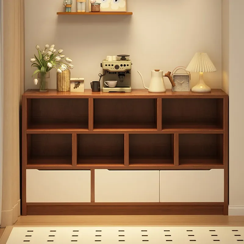 for Household Bookcase Locker Integrated Against Wall Living Room Storage Low Cabinet Dining Side Cabinet Children Bookshelf