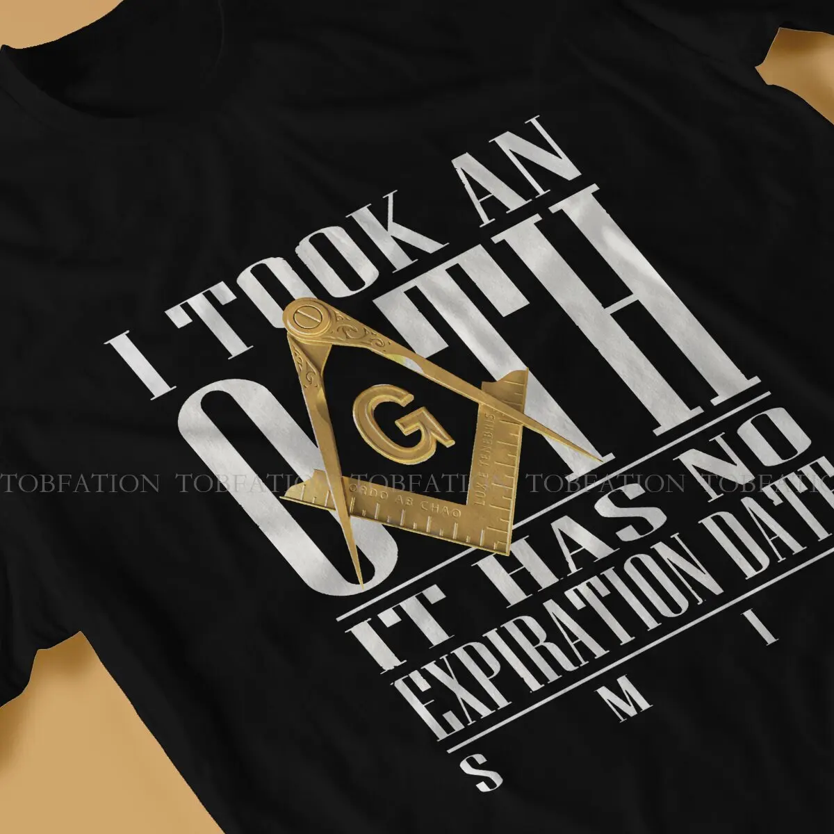 Freemason I Took an Oath SMIB Square Compass Gold Masonic T Shirt Graphic Men\'s Tees Summer 100% Cotton Clothing O-Neck TShirt