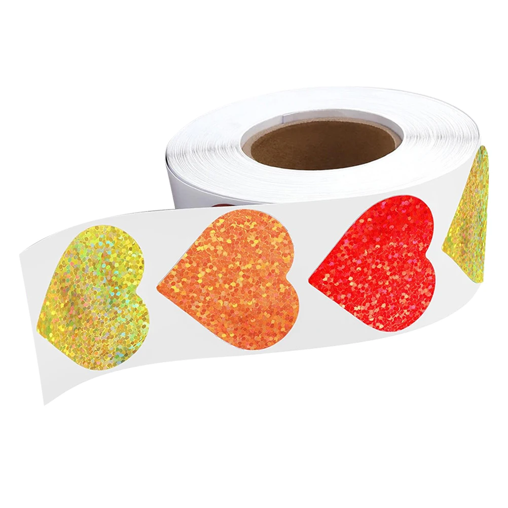 

Heart Shaped Stickers for Envelopes Cards Valentine Gift Labels Present Box Seals Scrapbook Love Stickers