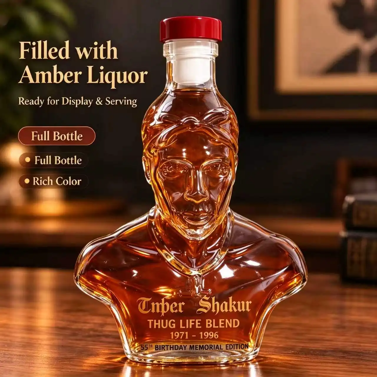 Human Bust Sculpture Glass Whiskey Decanter, Novelty Torso Liquor Bottle, Home Bar Decor, Unique Gift for Whisky Enthusiasts