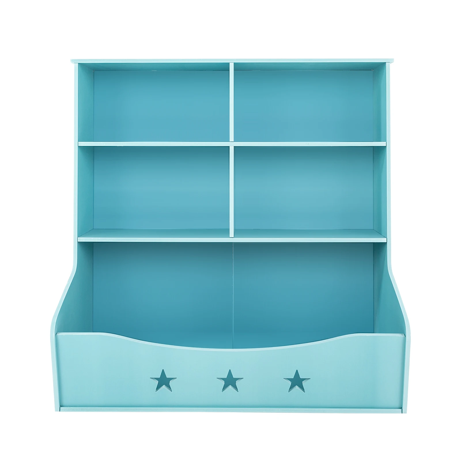 3-Layer Bookshelf, Children's Storage Box Bookshelf - Light Blue