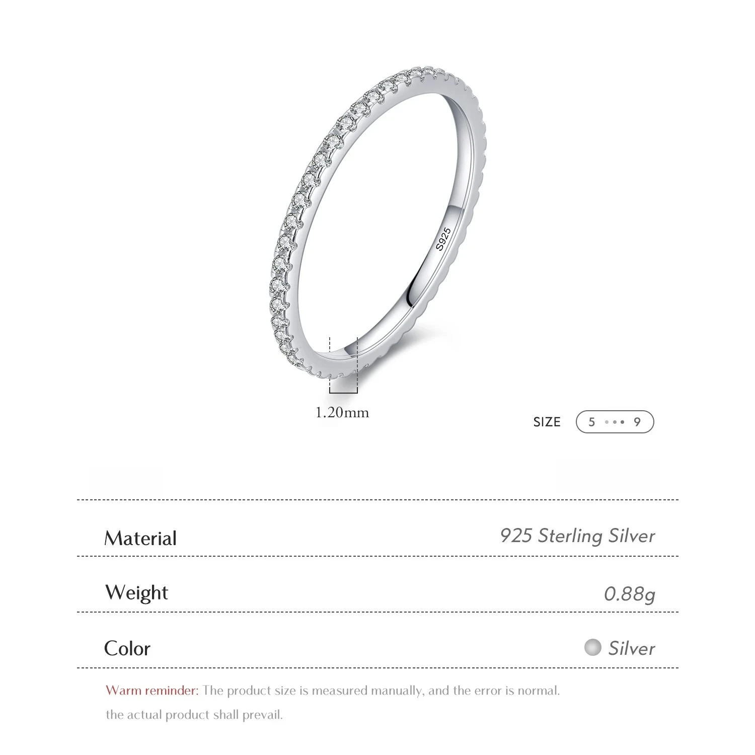 QIBAOKU Rainbow CZ Finger Rings for Women Stackable Slim 4 Color Wedding Engagement Band 925 Sterling Silver Jewelry 2026
