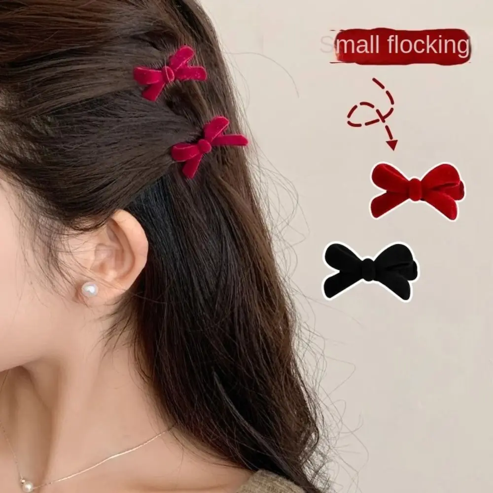 Moda Donna Fiocco Copricapo Fiocco Forcina in velluto Accessori per capelli dolci Strumenti per lo styling dei capelli Fermagli per capelli Bowknot Mini forcine