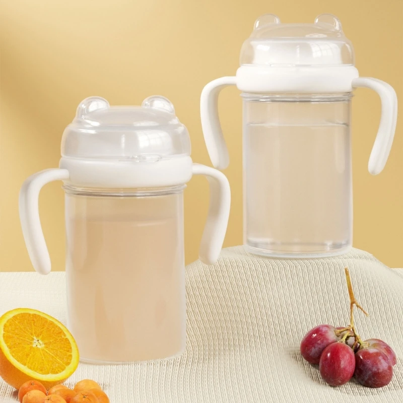 Training Drinking Cup with Side Grip Design and Lid, Cup for Toddler Drink Routine, Home Feeding, and Daily Carry Use Each Day