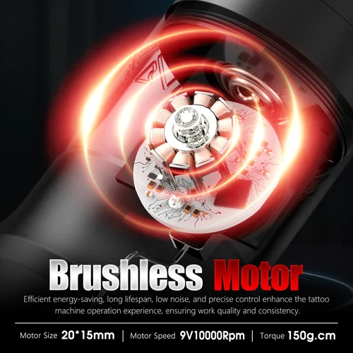 Imagen 2 del producto Máquina de tatuaje inalámbrica XNET Claws 2025, pluma rotativa con potente Motor sin escobillas con carrera Extra de 3,5/4,5/5mm para tatuador