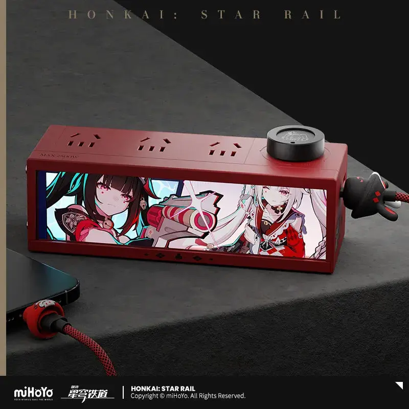 [Genuine] miHoYo Game Honkai Star Rail Sparkle Sparxie Series 36W Light Socket Power Adapter Desktop Ornament Cosplay Xmas Gifts
