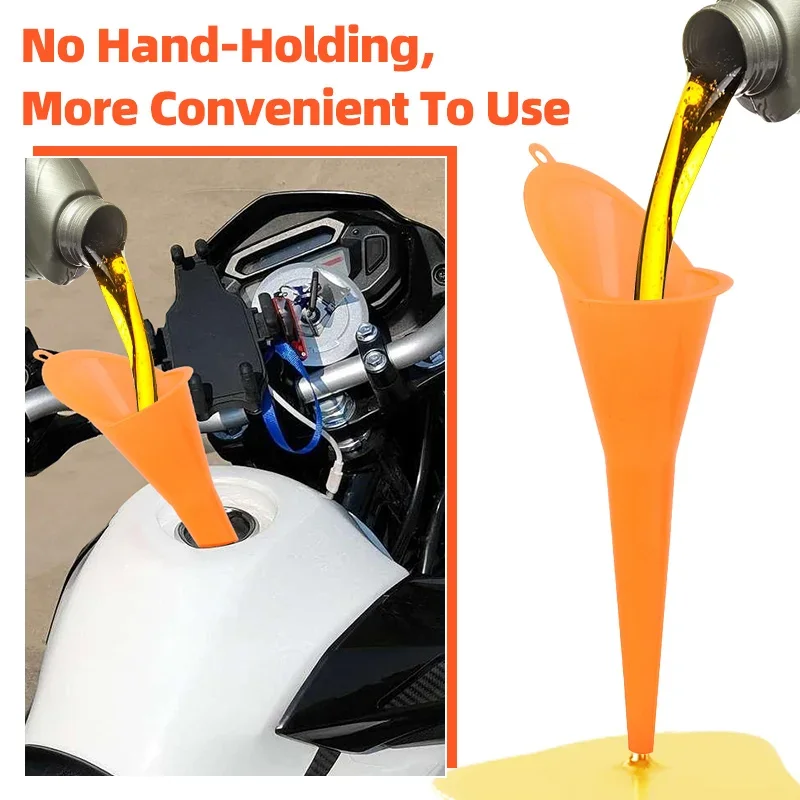 Motorcycle Accessories Refueling Tools Anti-splash Funnel Auto Car Long Stem Funnel Gasoline Oil Fuel Filling Tools Universal