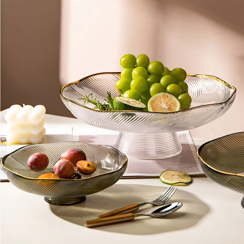 Glass Dessert Set Border Table Decor