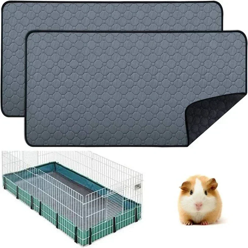 Pet Urinary Pad Reusable Absorbent Pee Pad Guinea Pig Cage Lining Machine Washable Guinea Pig Small Animal Pets Sleeping Mat