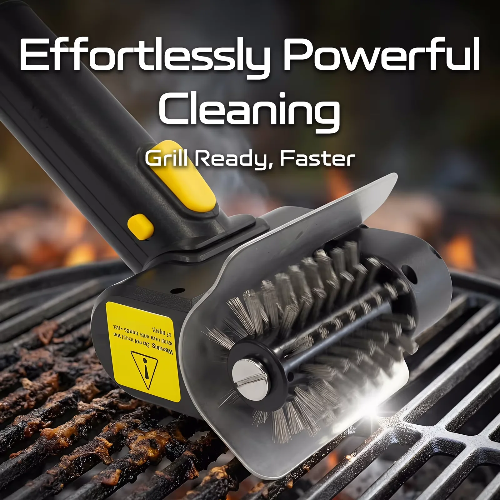 Electric Bbq Brush Bbq Grill Cleaning Tool Brush Multi Functional Lithium Battery Bbq Cleaning Brush 2000mah Battery Life
