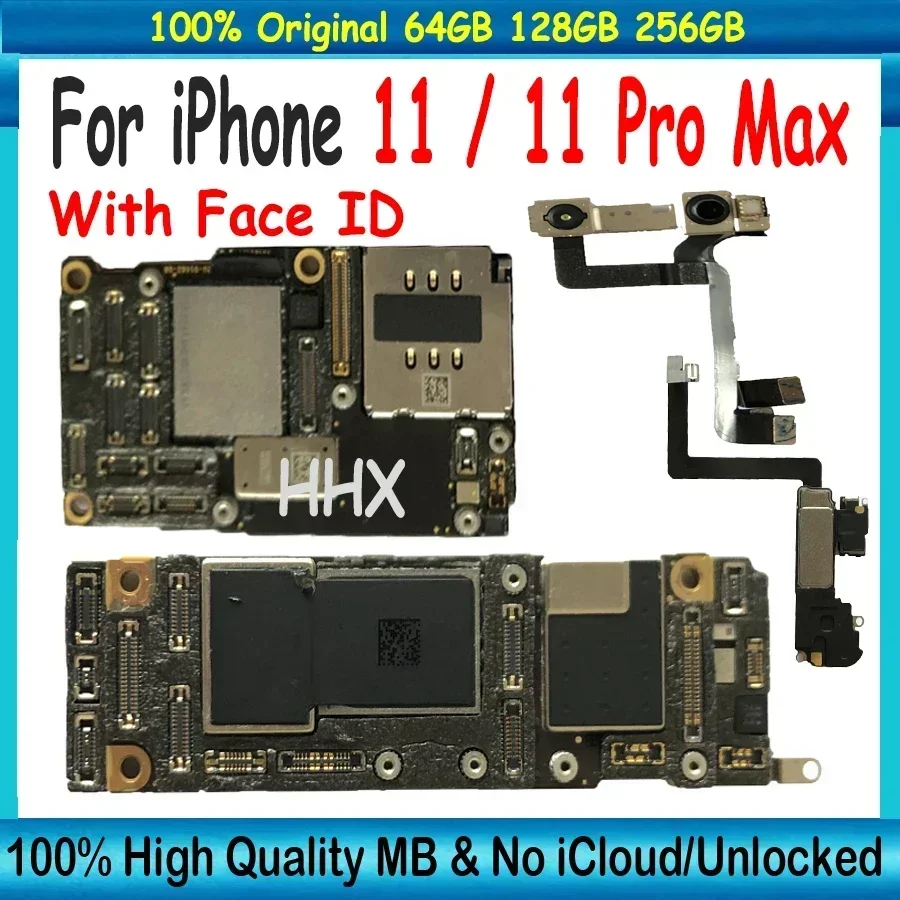 IPhone 11 Pro Max用マザーボード,完全にテスト済み,ロック解除,Face