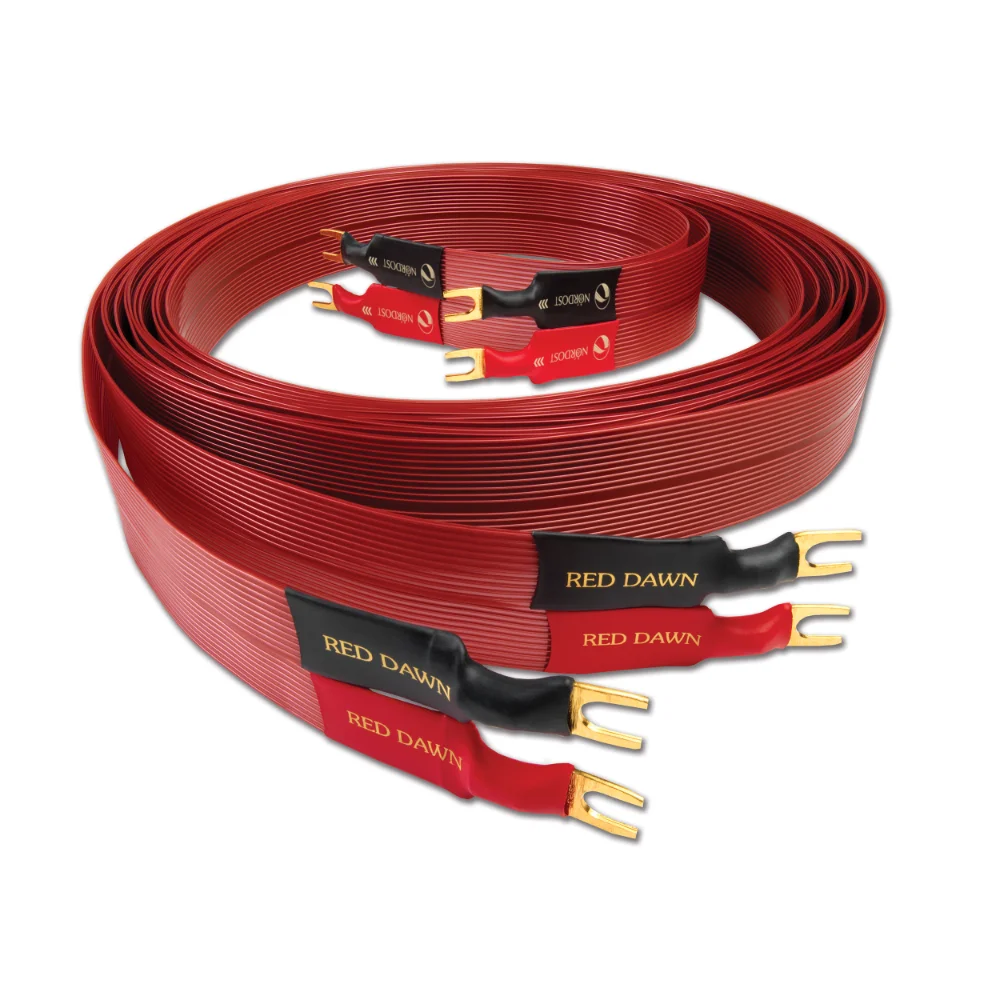 Red Dawn Speaker Cable Flatline Loudspeaker Cable Silver-plated 99.9999% OFC Audiophile Hifi Audio Cable Amplifier