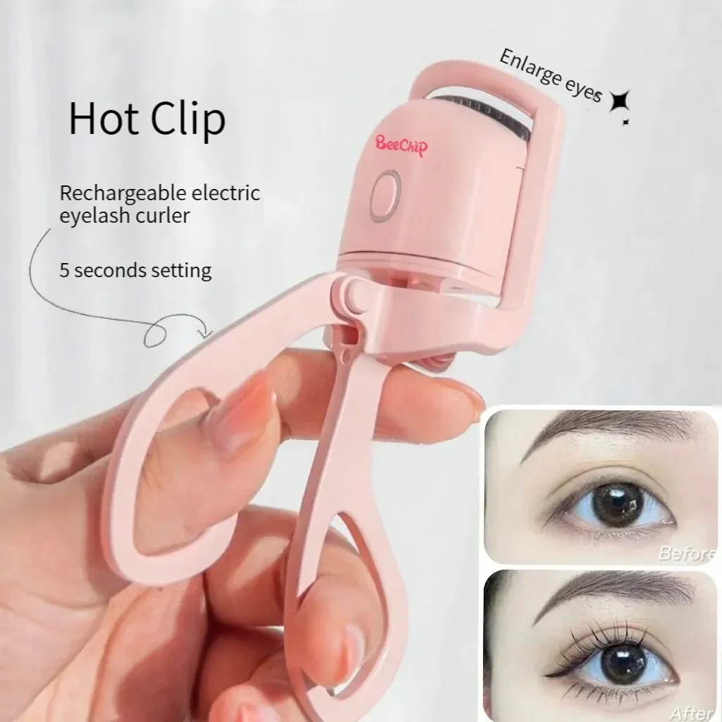 

makeup tools Pink Electric Eyelash Curler Charging Model Fast Heating Portable Shaping and Lasting Curling Eyelash Clip