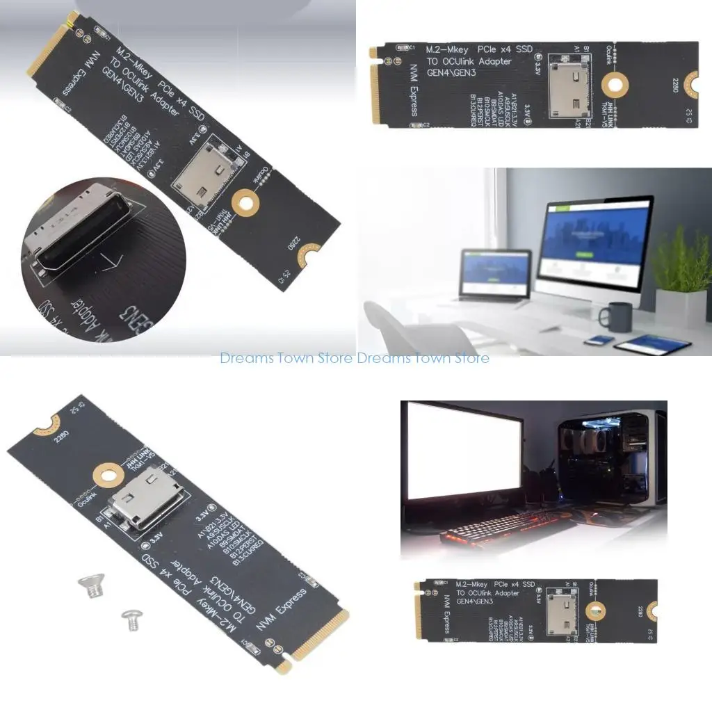 

HX6A M.2 NVME to U.2 Oculink Adapter for 2.5inch NVME U.2(SFF 8639)SSD Converter Fast and Efficient Data Transfer