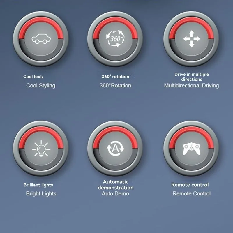 Spider Remote Control Car, Mini RC Stunt Car,360° Rotating 4WD Off-Road Functionality For Boys