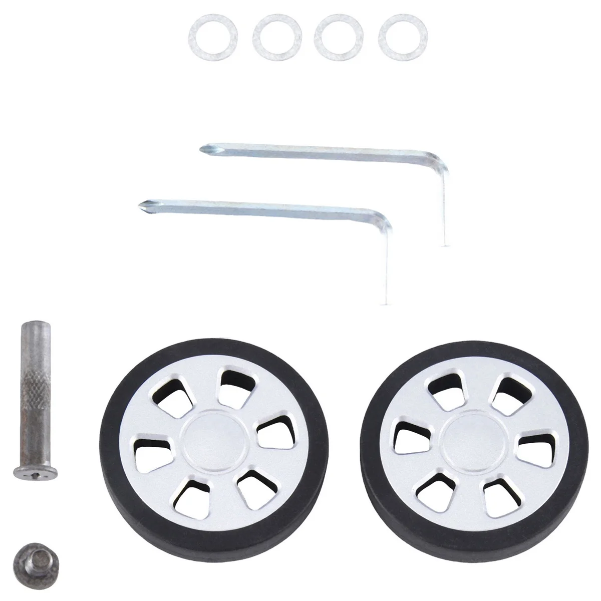 Kółko do walizki ABQR 60x11mm, zamiennik, odporne na zużycie, kółko PU, kółko do walizki, podwójne kółko do bagażu, 8mm