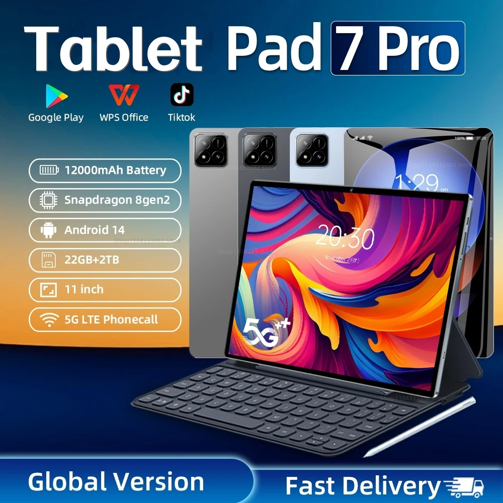 �y�Z�[�����z2025�N�V�^ Pad 7 PRO �O���[�o���� 11�C���`�^�u���b�g Android 14 22GB 2TB 12000mAh 5G �f���A��WiFi �ʘb�@�\�t�� Google Play�Ή� �|�[�^�u���^�u���b�gPC