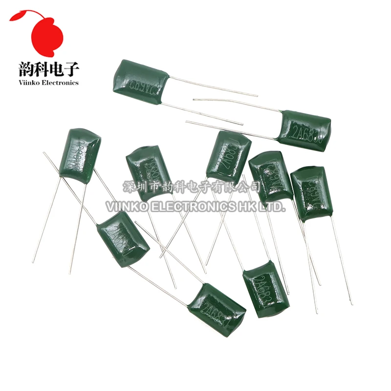 180pcs=18value*10pcs Polyester film capacitor Assorted Kit contains 2A104J 2A332J 2A472J 2A103J 2A333J 2A473J 2A563J 2A223J