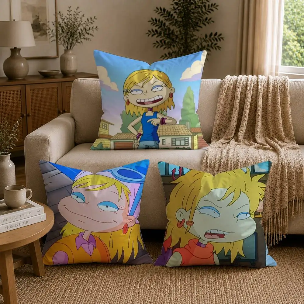 A-Angelica Pickles Rugrats Cartoon Pillow Case for Sofa Living Room Home office Decor Protective Cover
