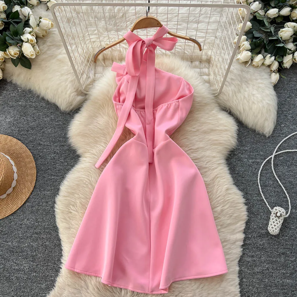 فستان مثير أنيق بدون أكمام للحفلات ثلاثي الأبعاد للنساء فساتين حفلات السهرة الكورية #2