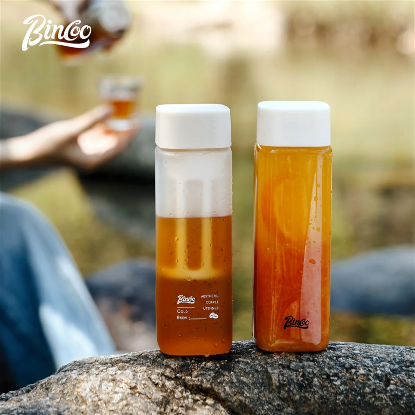 

Bincoo Tritan Food-Grade Cold Extraction Coffee Cup with Filter Cold Extraction Bottle Ice American Home Iced Tea/Coffee Brewed