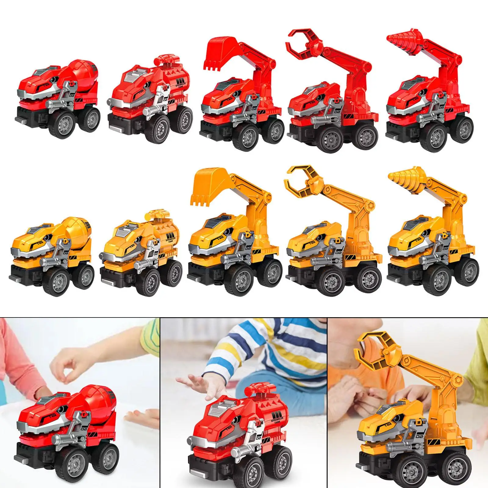 Kids Play Trucks Aged 3 4 5 Boys Girls Party Favor Holiday Gifts Portable Educational for Kids Durable Construction Vehicles Toy