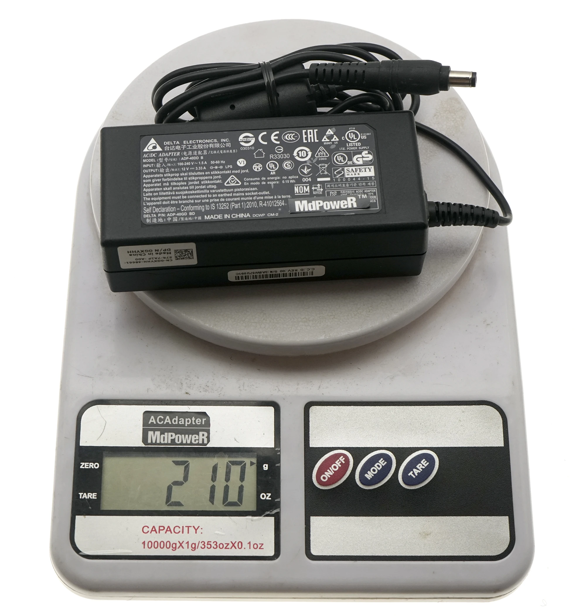 Genuine DELTA ADP-40DD B 12V 3.33A 40W 5.5*2.1mm AC Adapter Charger Original Power Supply