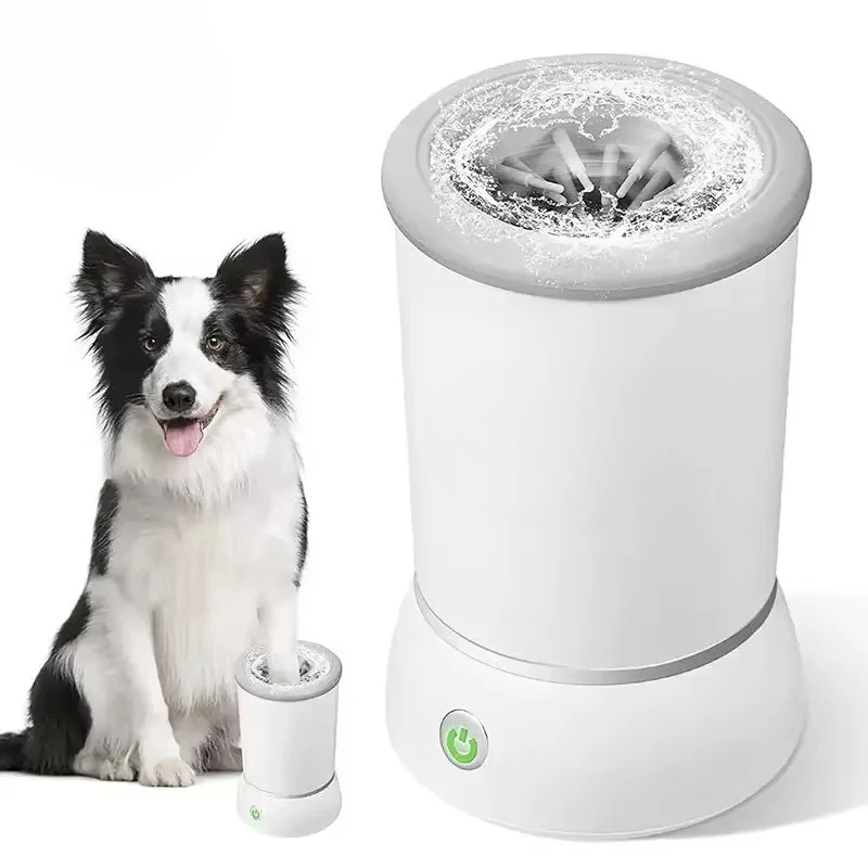 

Automatic pet foot smart cleaner one-button control, with soft gear cleaner dog paw charging silicone dog paw cleaner cup