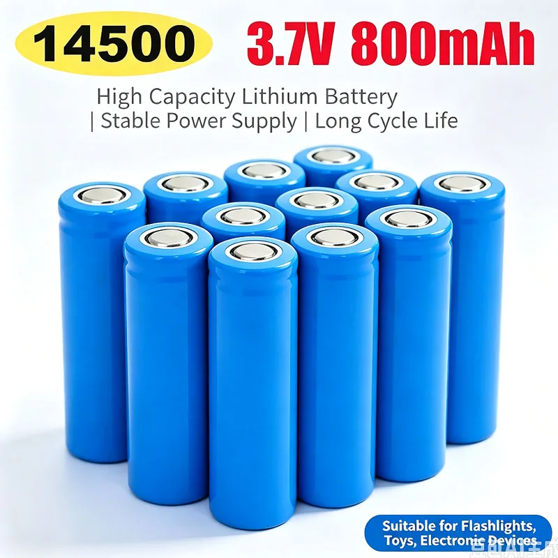 14500 3.7V 800mAh Rechargeable Lithium Battery for Remote Control Mouse Clock Flashlight Shaver Replace AA Batteries