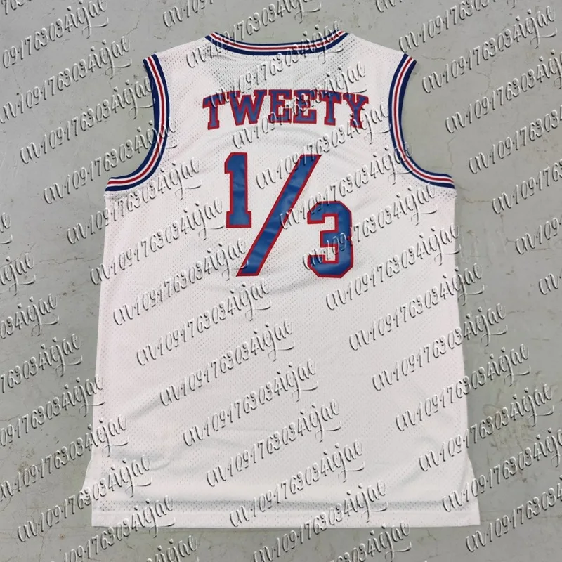 Trillest Space Jam Bugs 1 Lola 10 Murray 22 TAZ D.Duck 2 White Tune Squad كرة السلة جيرسي للرجال لملابس حفلات الهالوين