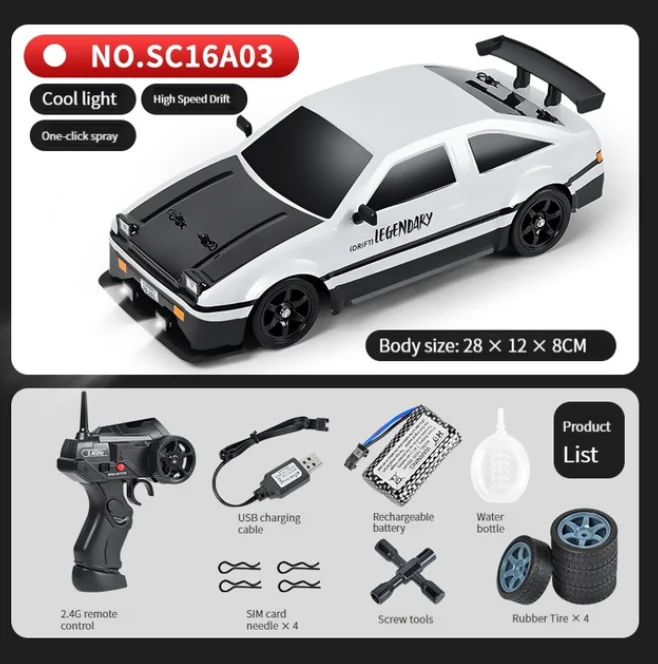 2.4G リモコンRCカー 4WD 1:16 スピードドリフト車