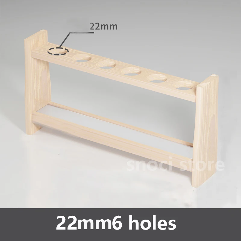 Wooden Test Tube Rack 6/12 Holes Holder Support Burette Stand Laboratory Test tube Stand Shelf Lab School Supplies, 1pcs